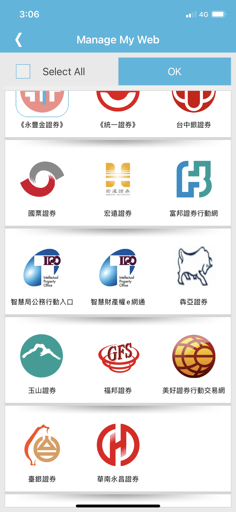 TWID投資人行動網 App 支援的證券戶
